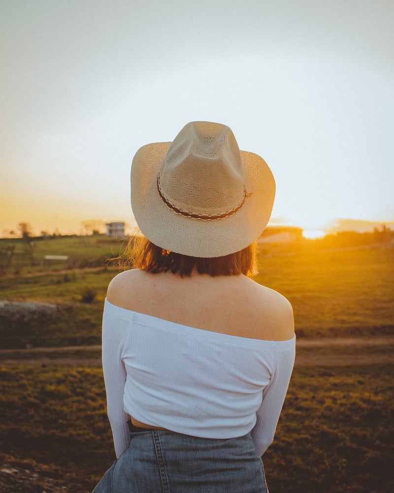 Women Wearing Sun Hat